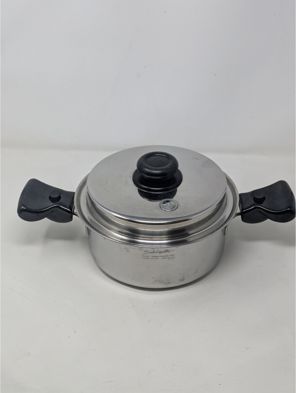 Saladmaster 3qt Saucepan 316ti Titanium Stainless With Vapo Valve Lid & Handles